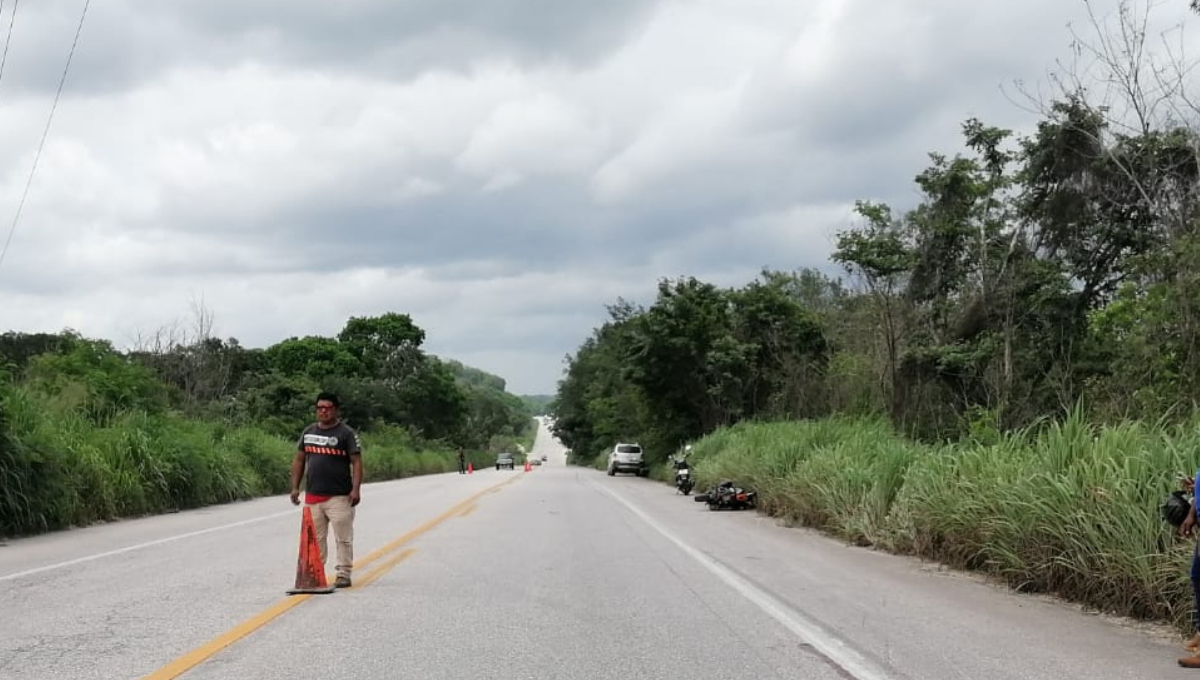 Reynaldo de 27 años, falleció tras un accidente en motocicleta en el kilómetro 9 de la carretera Escárcega-Champotón