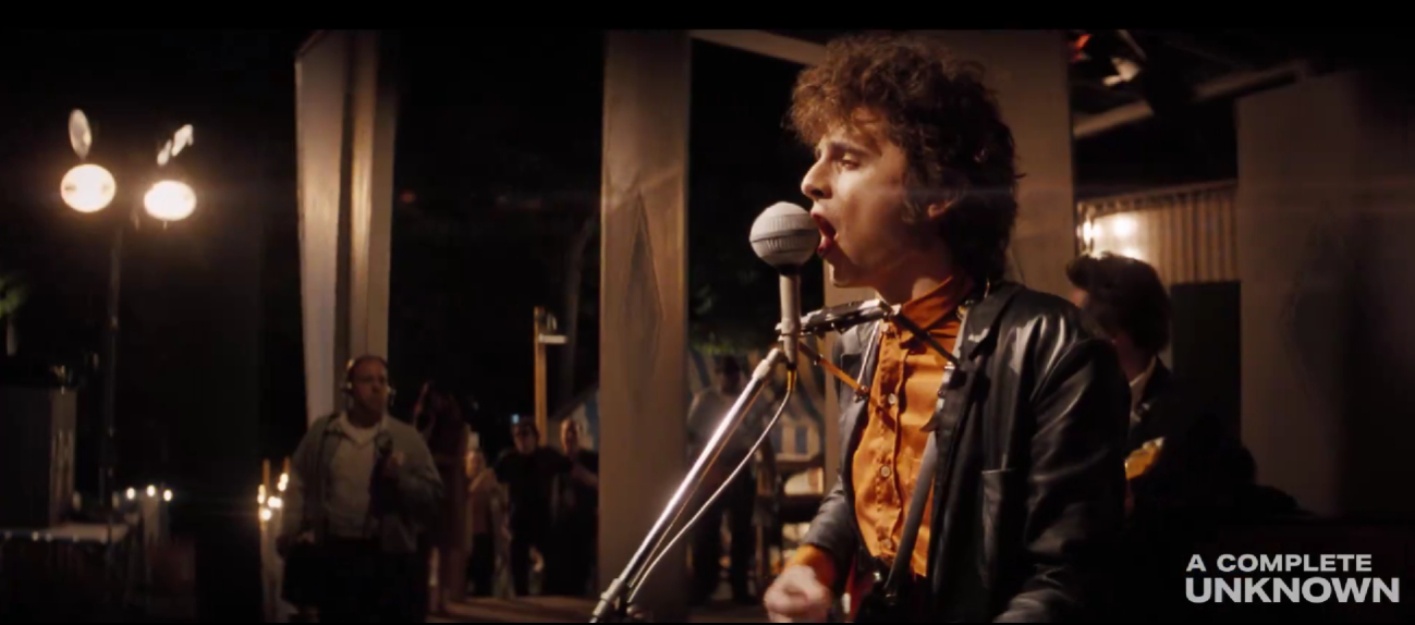 Primer tráiler de Un Completo Desconocido: Una biografía de Bob Dylan 