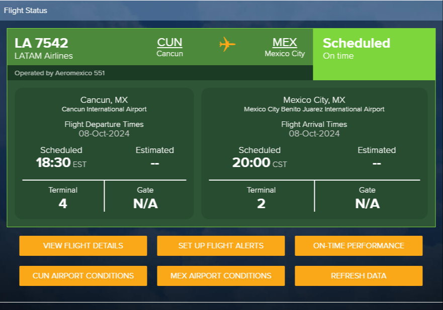 Vuelos del AIC al aeropuerto de CDMX retoman operaciones