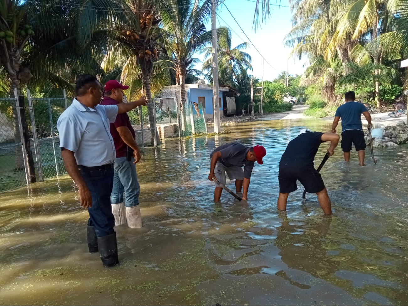 Inundaciones disminuyen en Tizimín tras las fuertes lluvias