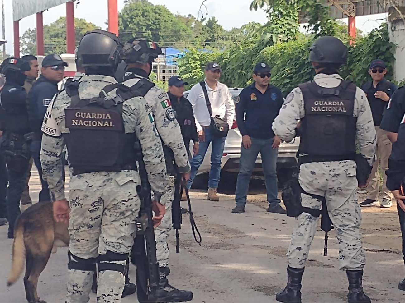 Participaron elementos de la policía y Guardia Nacional, entre otros