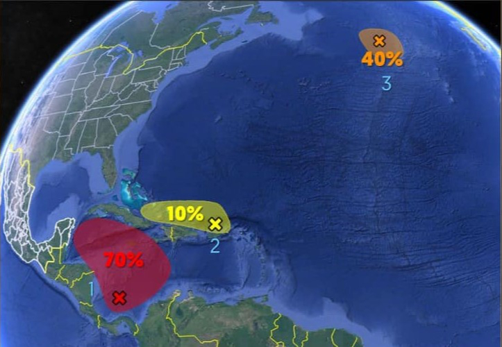   Quintana Roo: Posible formación ciclónica en el mar Caribe  incrementa al 70%      