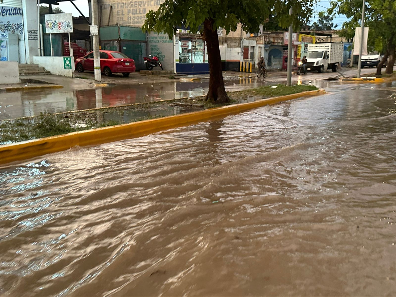 Las avenidas Gobernadores, Álvaro Obregón, Miguel Alemán y Concordia también sufrieron encharcamientos