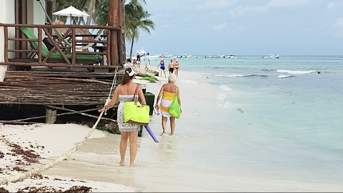 Hoteleros de Playa del Carmen enfrentan afectaciones por la erosión y sargazo de playas 