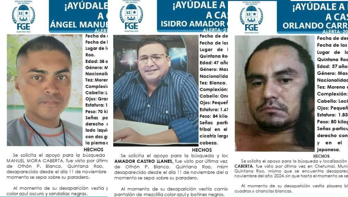 Reportan cinco desapariciones en menos de una semana en Chetumal