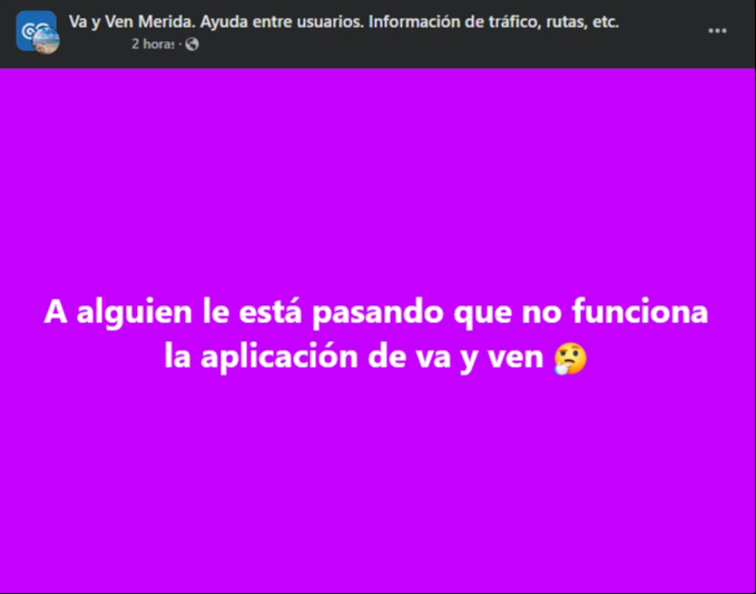 Usuarios han reclamado el redes el mal funcionamiento de la app de Va y Ven