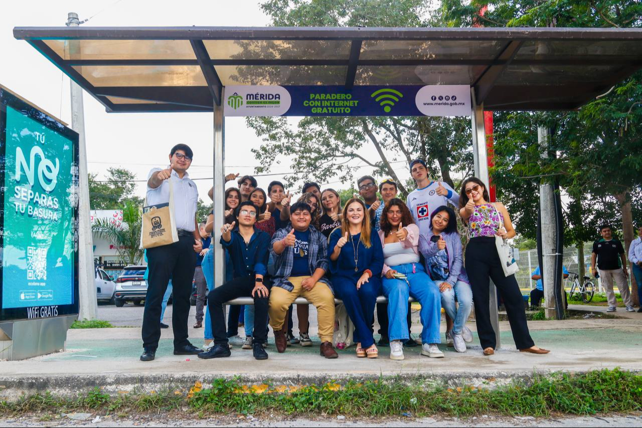 Implementan servicio de Wifi en paraderos del transporte público en Mérida