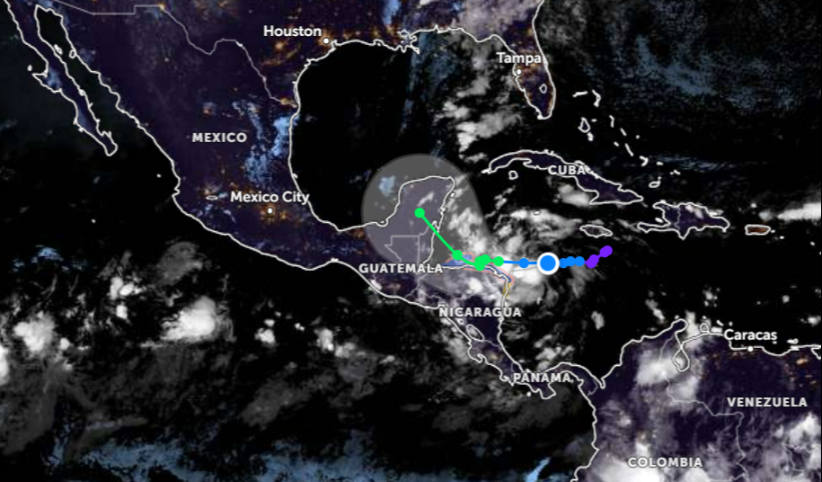 Tormenta Tropical Sara en vivo: Sigue su trayectoria sobre la Península de Yucatán, al momento