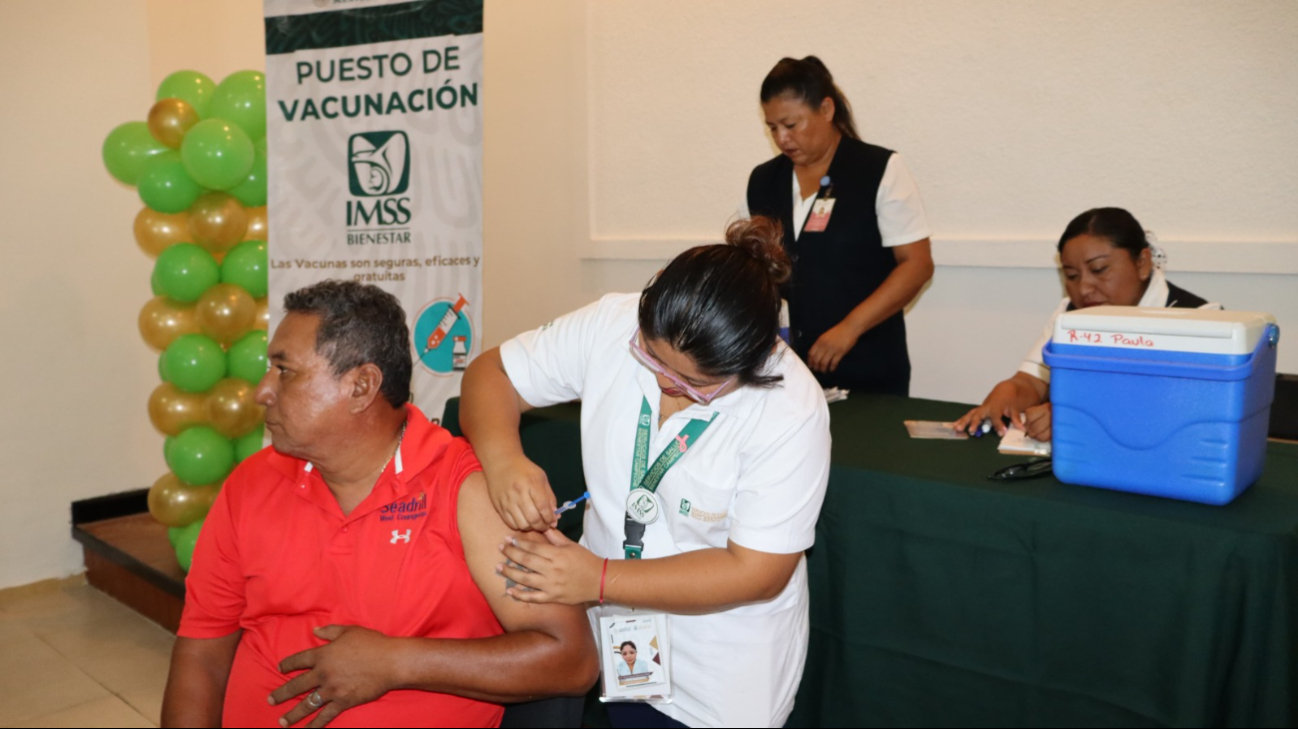 El IMSS-Bienestar en Campeche tiene la meta de aplicar 223,567 vacunas contra la influenza y el COVID-19