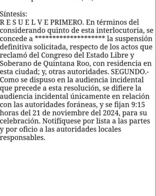 La primera suspensión ha sido otorgada, se espera que afecte positivamente a los motociclistas.