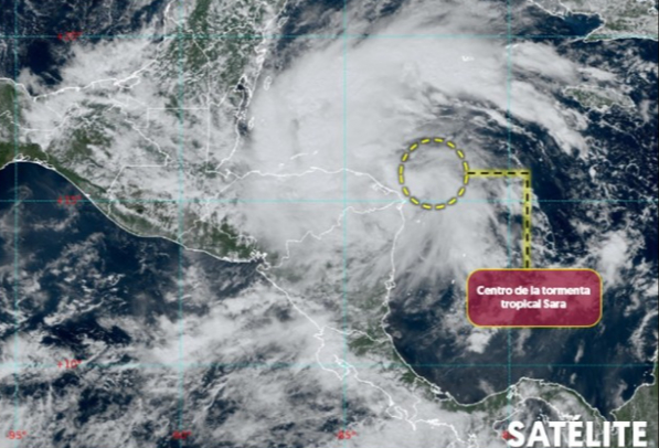 La tormenta tropical indica su trayectoria a 610 km al este-sureste de Puerto Costa Maya