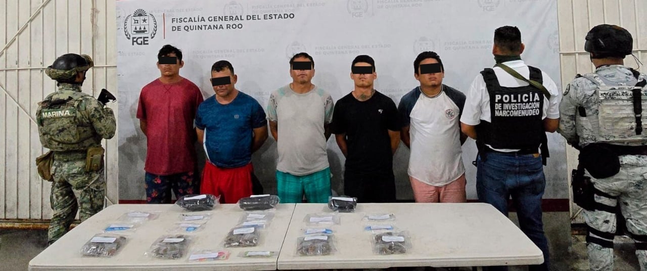 La detención de los integrantes del grupo delictivo se llevó a cabo en calles del Centro Histórico