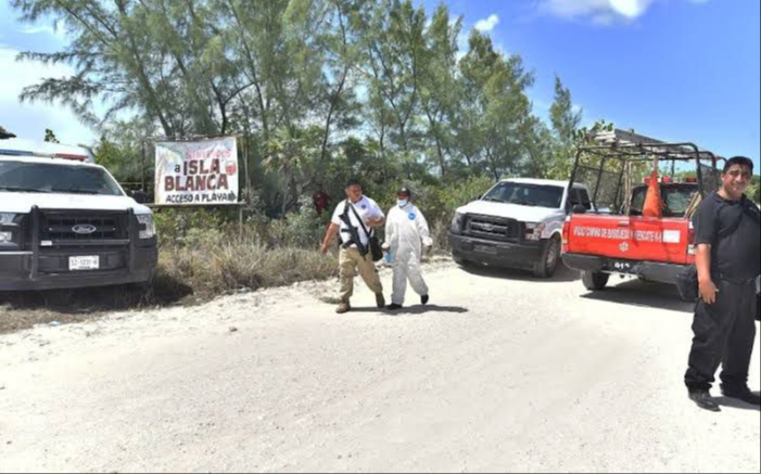 La osamenta fue localizada junto a la carretera Punta Sam-Isla Blanca