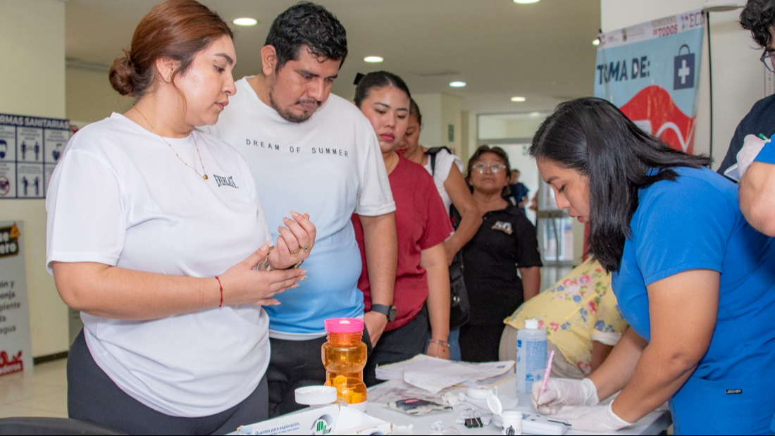 La Secretaría de Salud (SSA) de Campeche realiza jornadas de pruebas rápidas y actividad física para concientizar sobre la diabetes mellitus