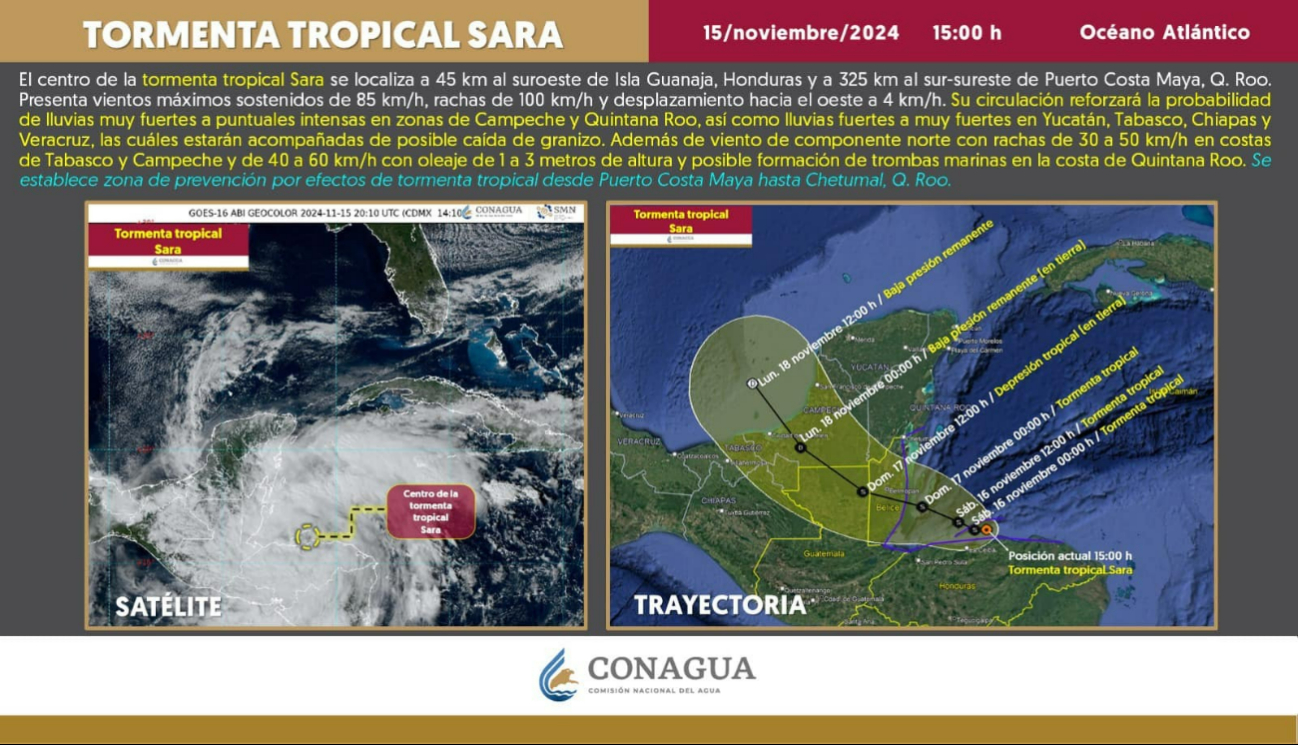 Se esperan lluvias en la entidad de Quintana Roo durante estos días.