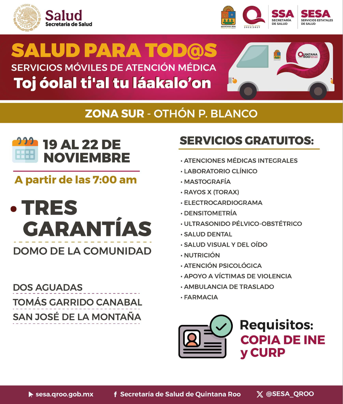 Los servicios gratuitos de "Salud para Todos" abarcarán atención física y mental