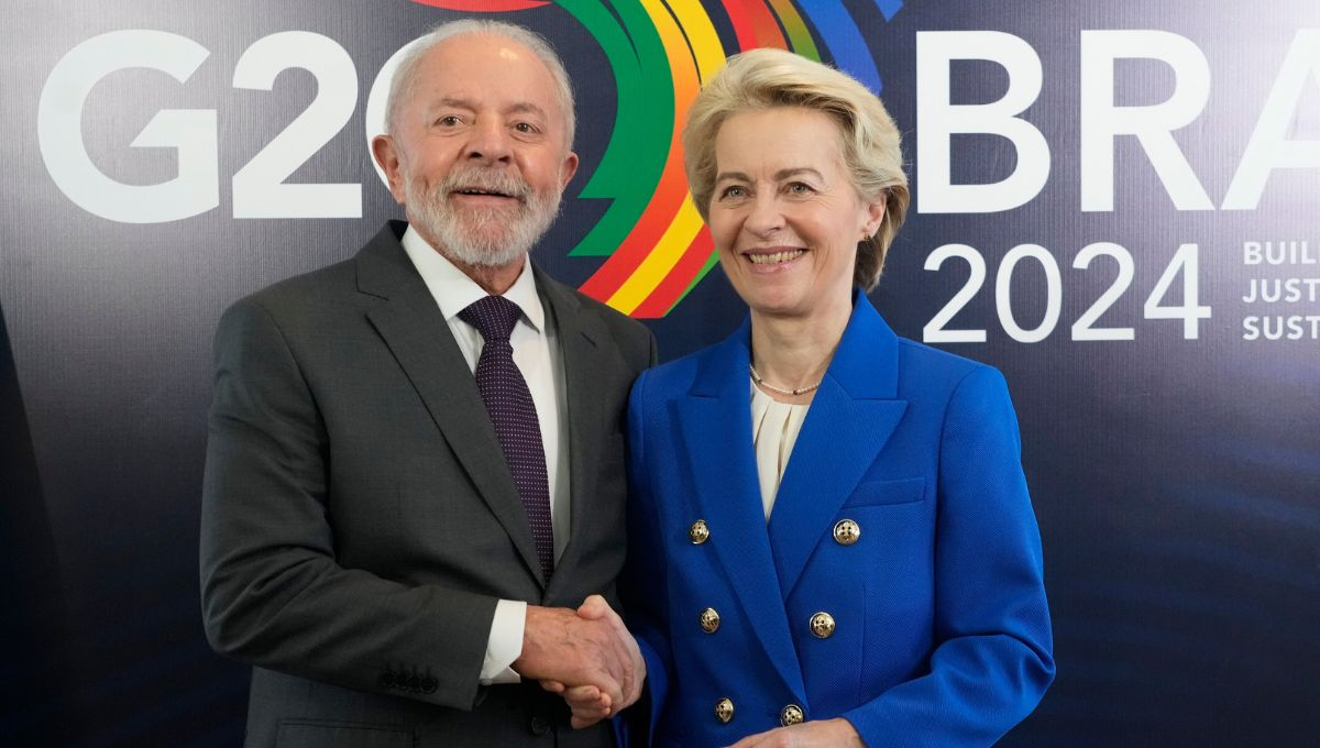 Luiz Inácio Lula da Silva, presidente de Brasil y Ursula von der Leyen, presidenta de la Comisión Europea