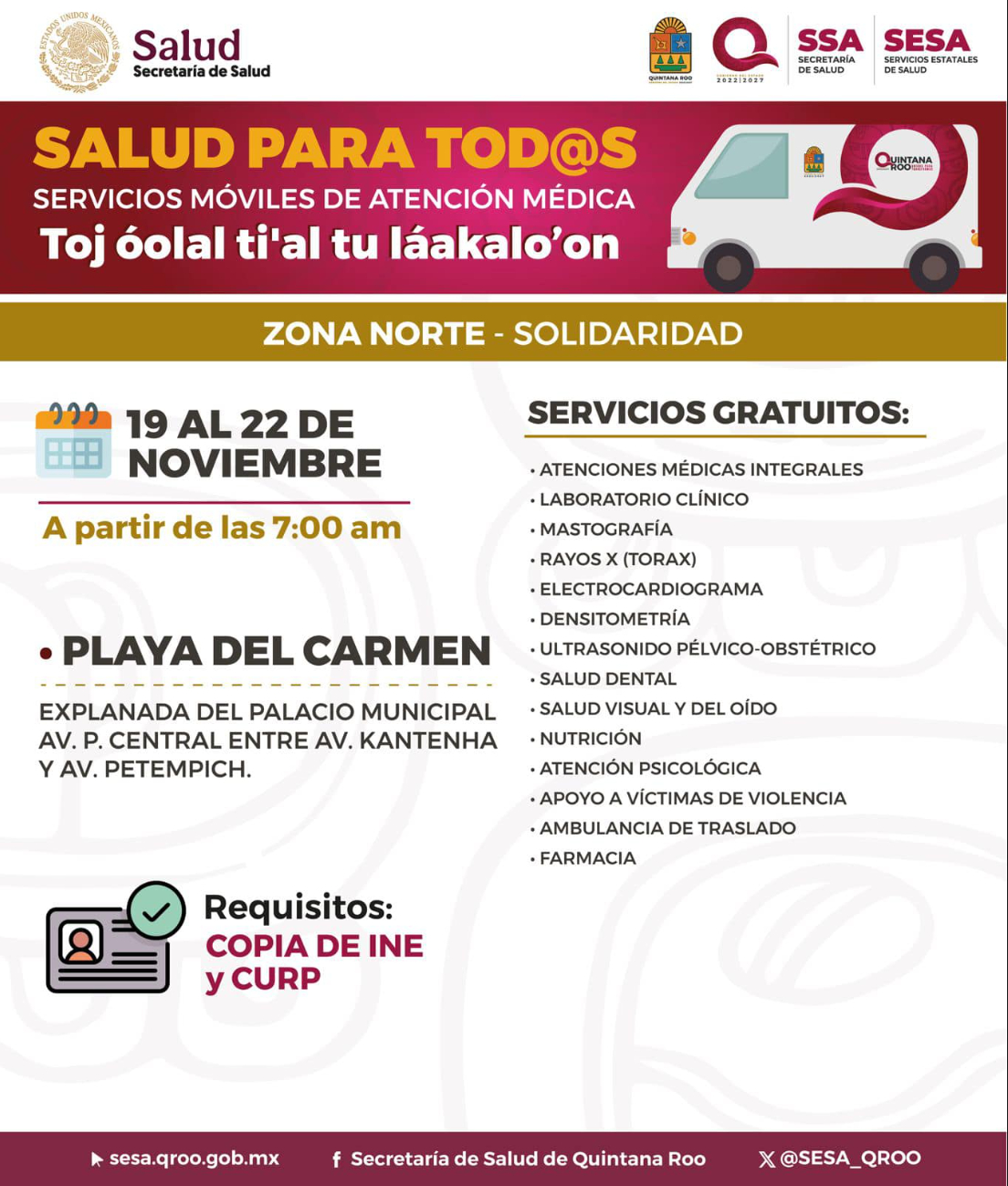 Información oficial de "Salud para Todos"