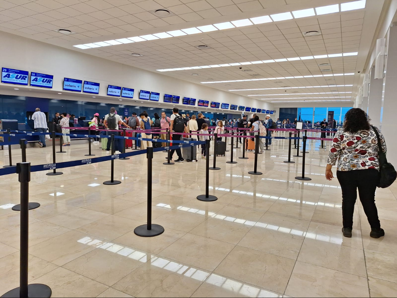 La mayoría de los vuelos en el aeropuerto de Mérida saldrán durante la tarde