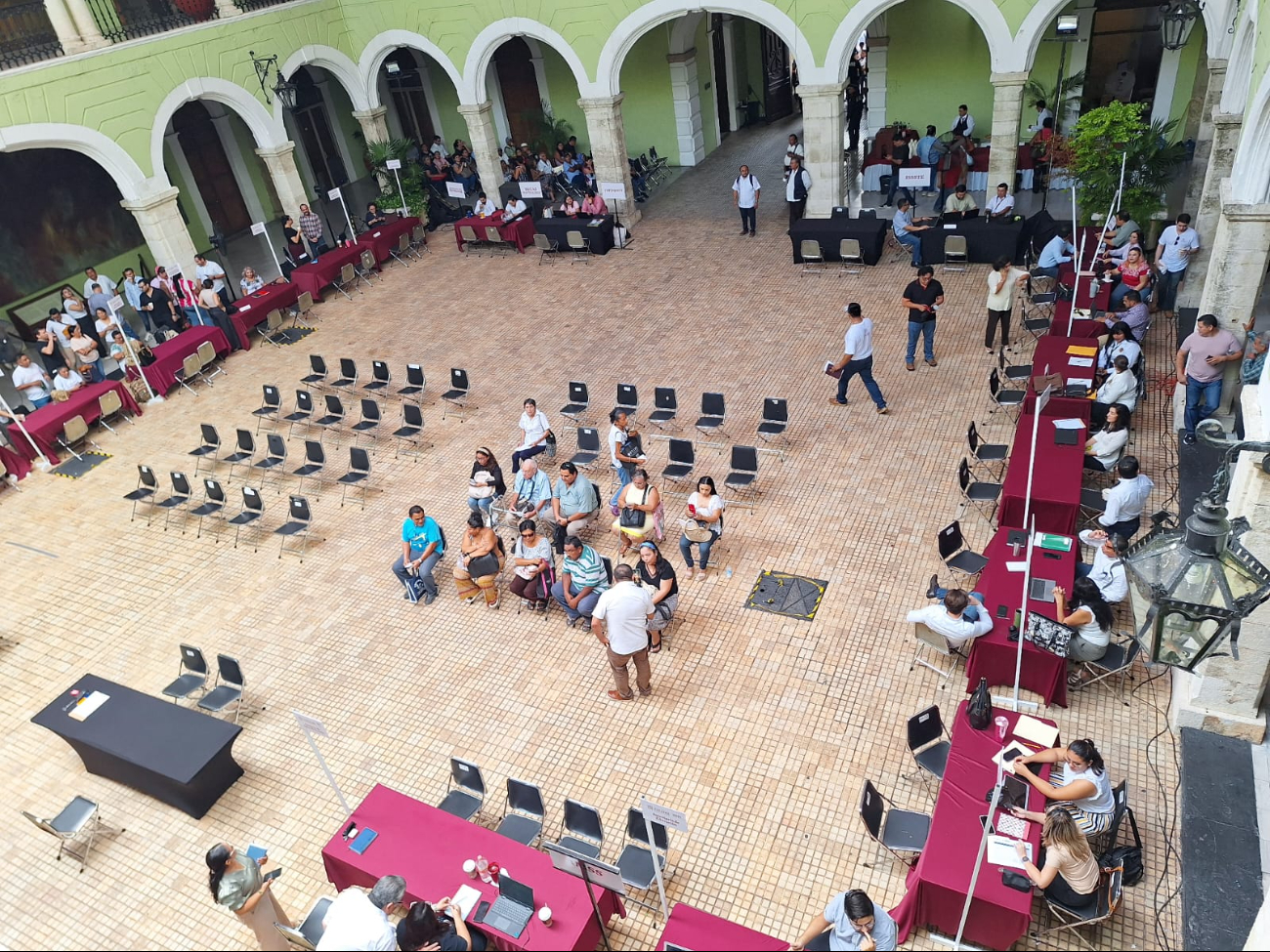 Las audiencias se realizan en el Palacio de Gobierno en Mérida