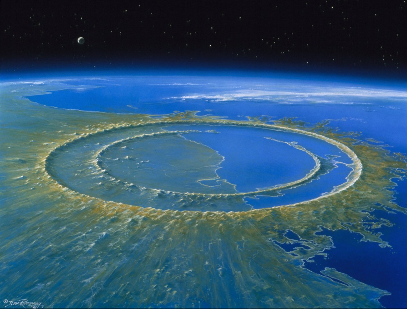 Un meteorito impactó en el Golfo de México, causando un tsunami y dejando una huella geológica