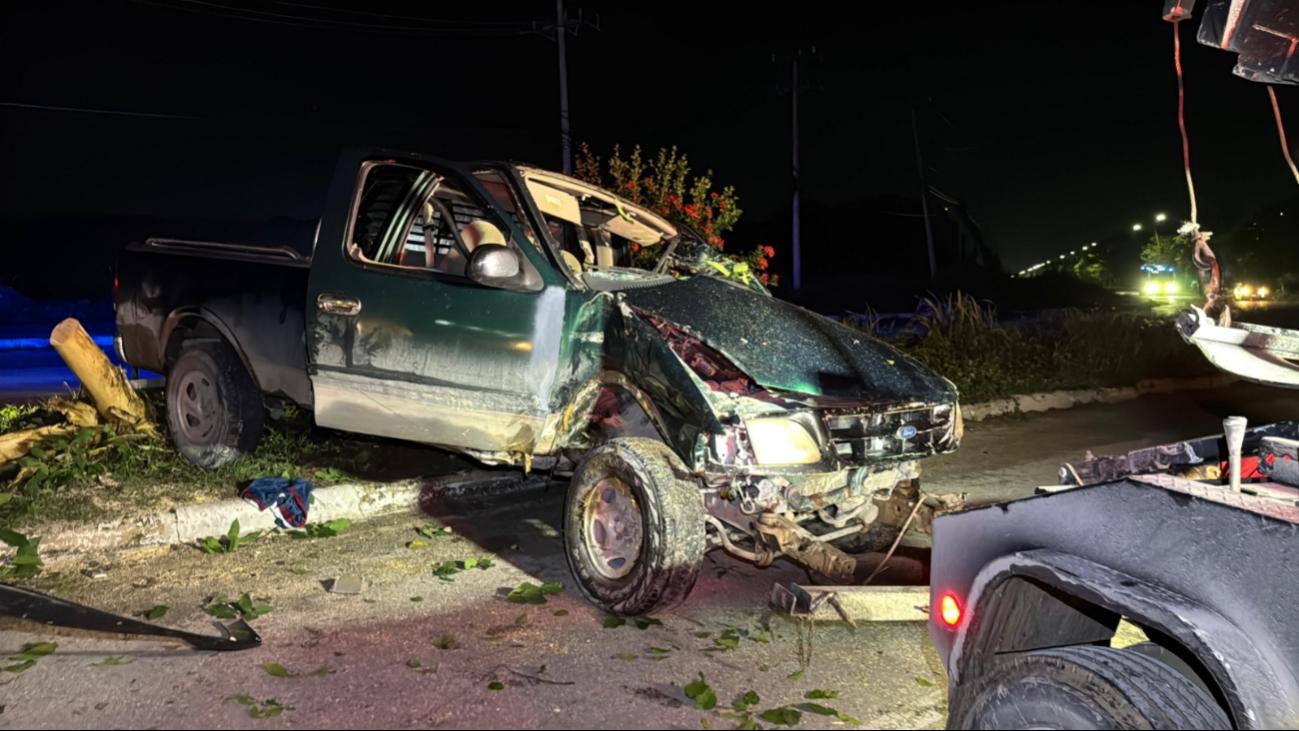 Un accidente automovilístico ocurrió en la madrugada del sábado en la avenida Héroe de Nacozari