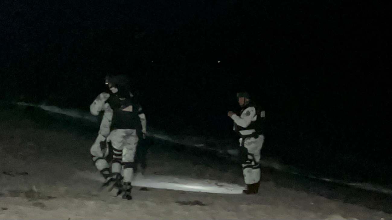 Movilización por supuestos huesos humanos en Playa Norte.