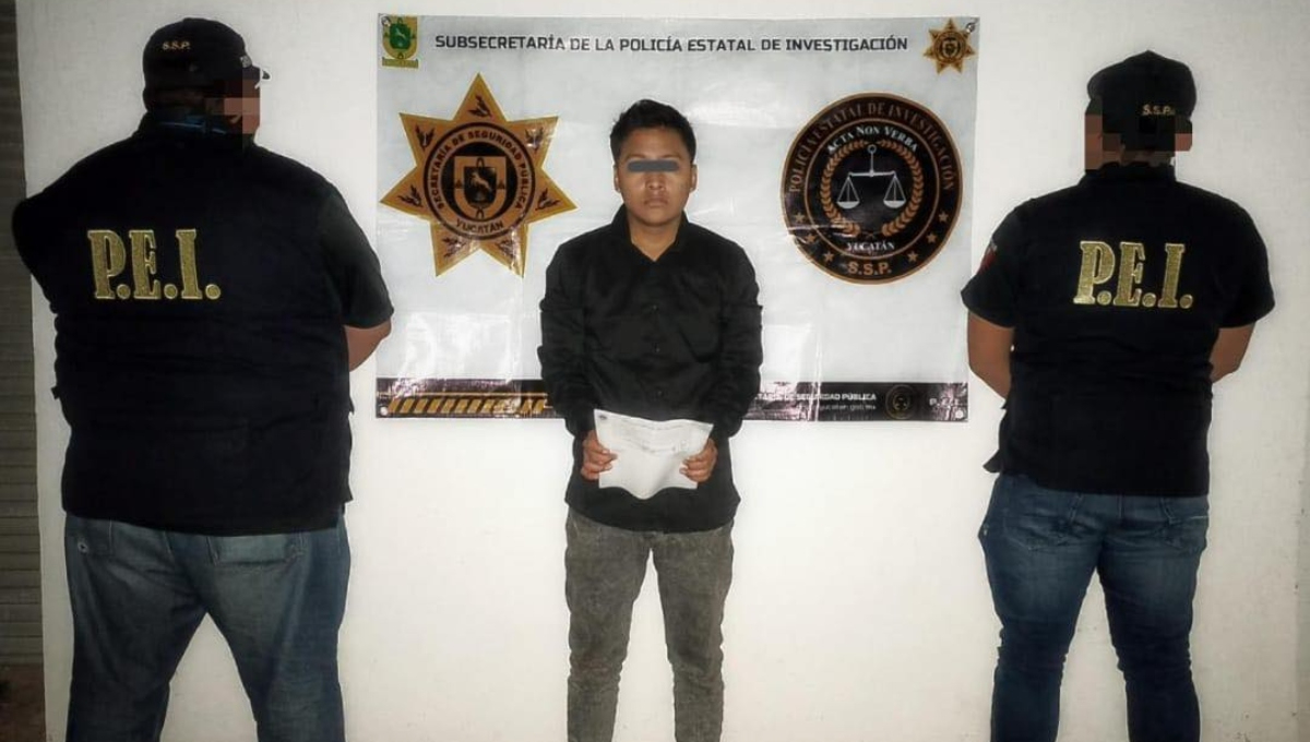 El joven detenido quedará a disposición de la FGE Yucatán