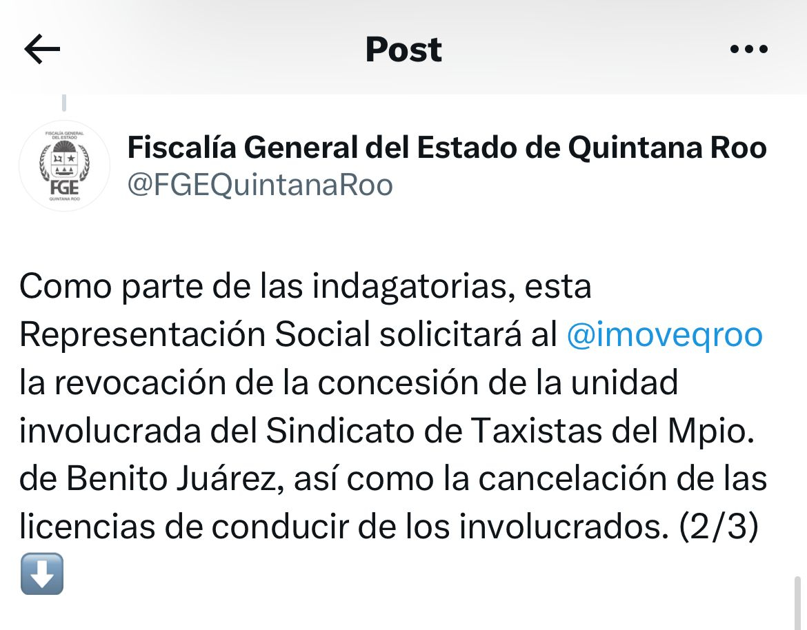 Comunicado de la FGE