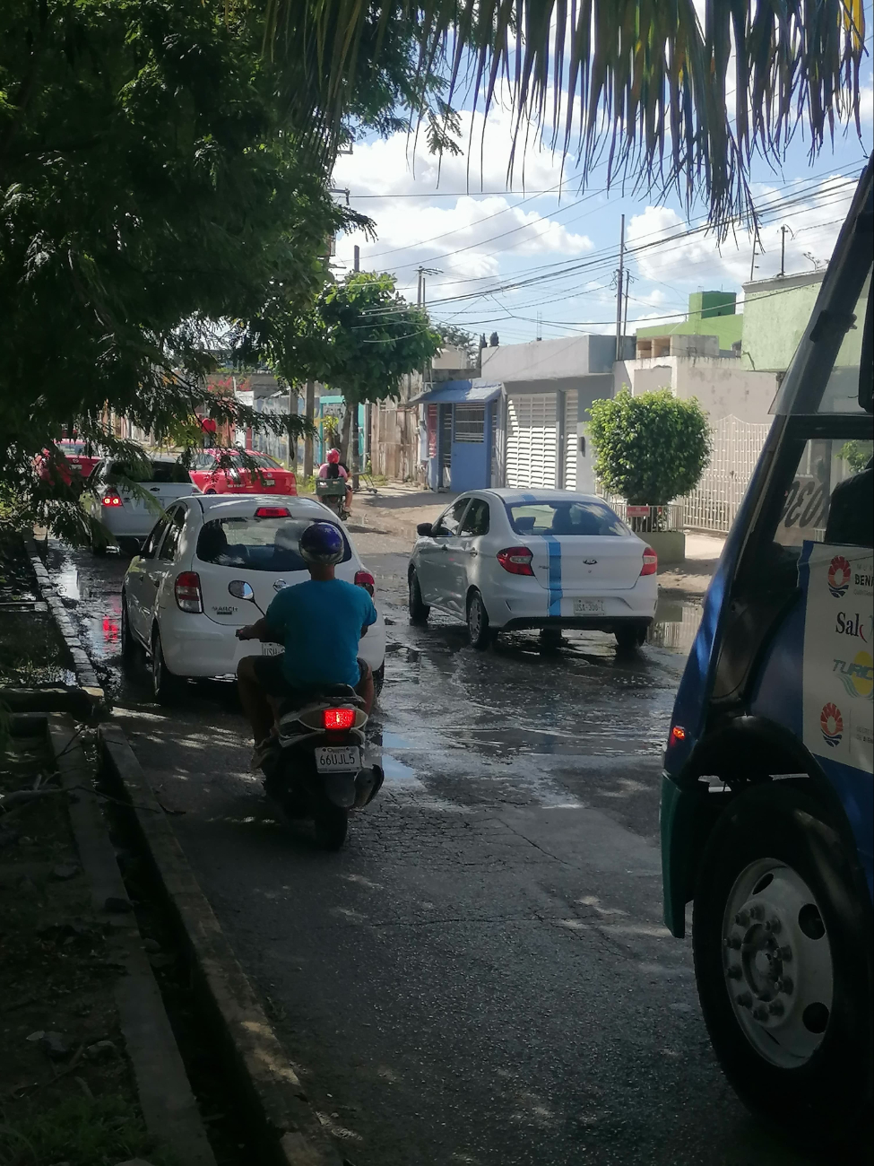 Otro problema es la presencia de aguas negras que se desbordan de la coladera