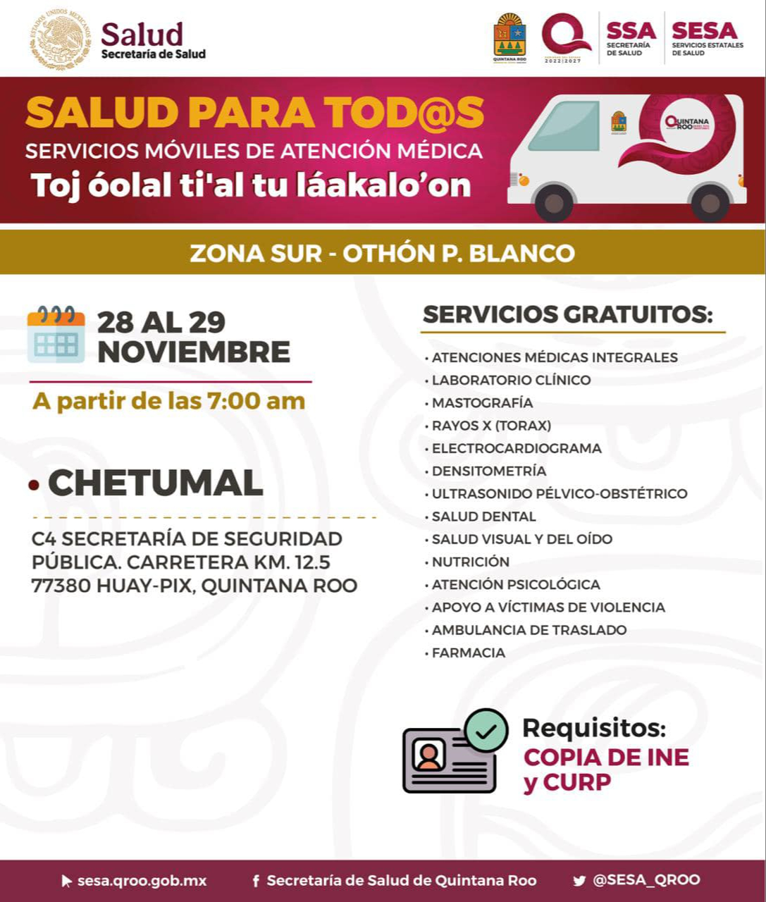 Información oficial de "Salud Para Todos"