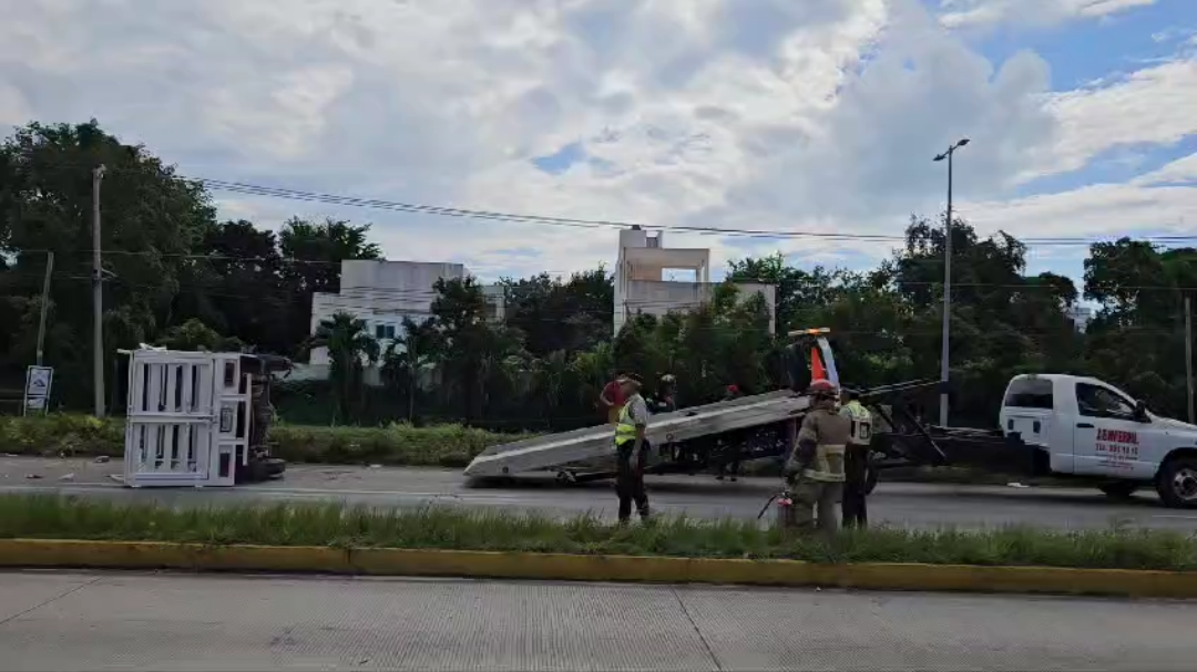 Por varios minutos el tráfico se detuvo debido al bloqueo de la carretera por el accidente