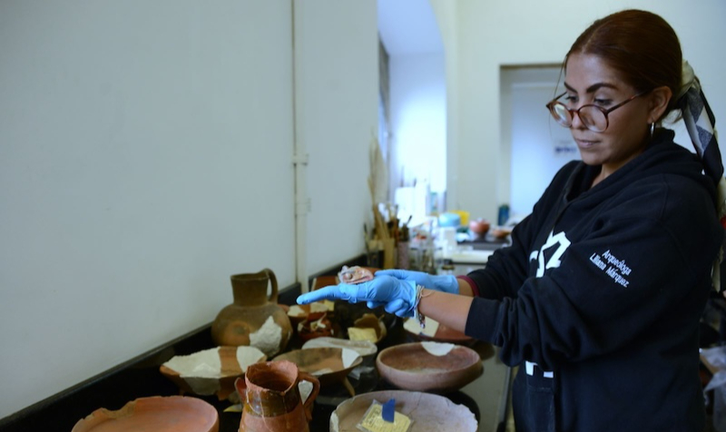 Liliana Márquez Escoto, jefa de excavación del proyecto