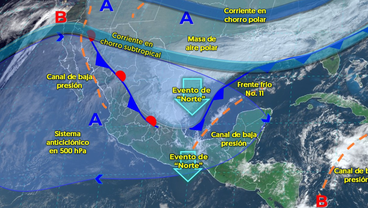 Campeche recibirá diciembre con la llegada del Frente Frío Número 11, trayendo temperaturas más bajas