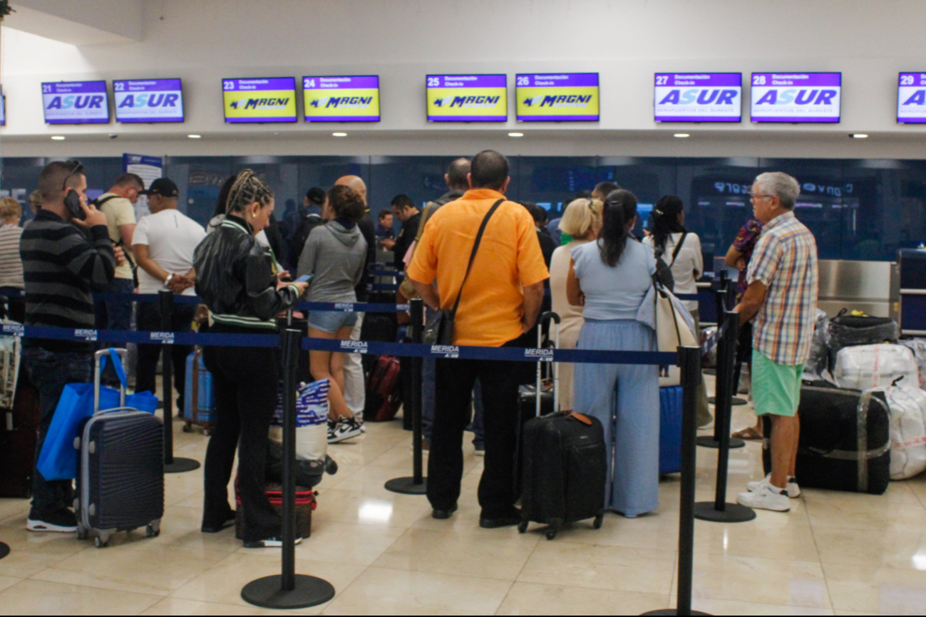 Hay buena movilidad de pasajeros en el aeropuerto de Mérida