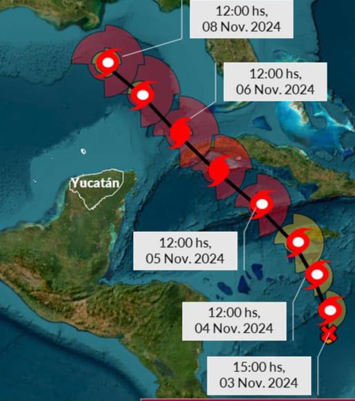 Yucatán: Baja presión del Mar Caribe clasificada como Potencial Ciclón Tropical No.18