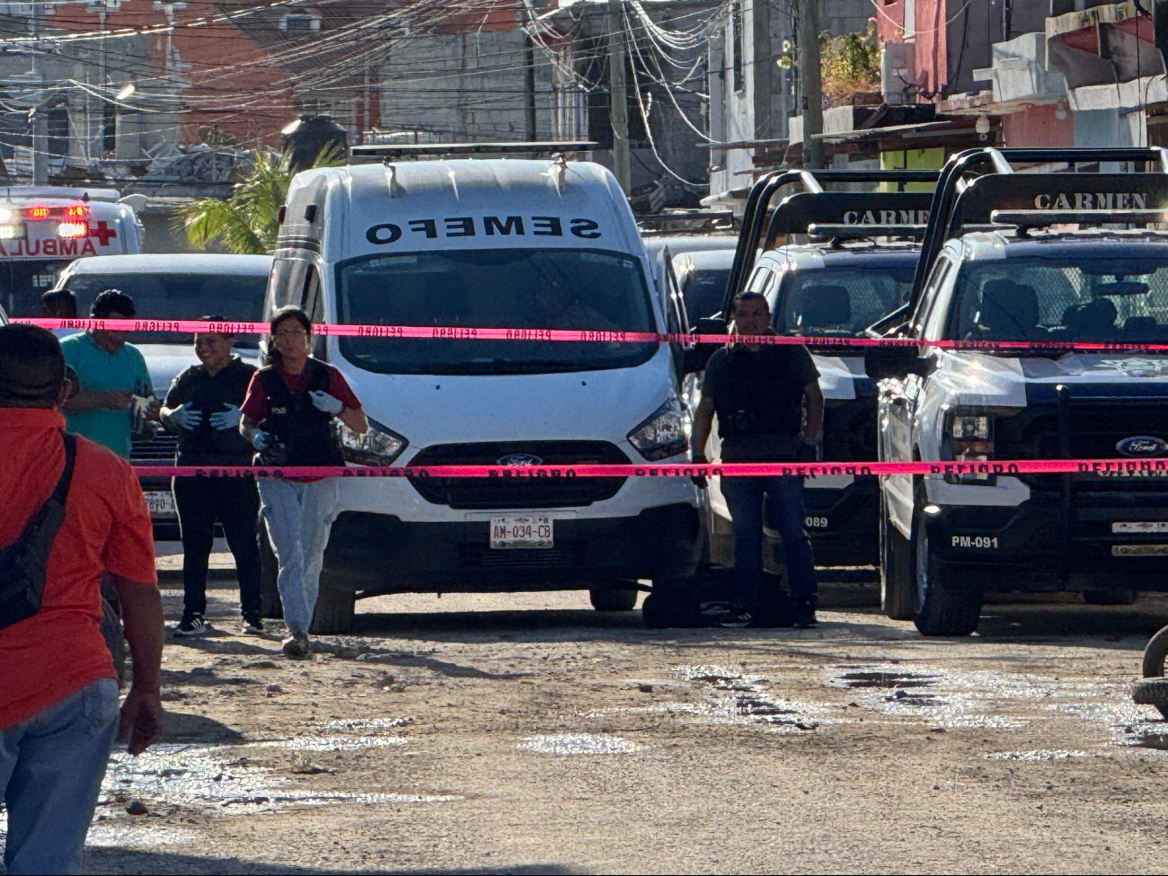 Un repartidor de moto mandaditos fue asesinado de seis disparos en el fraccionamiento Santa Rita 3