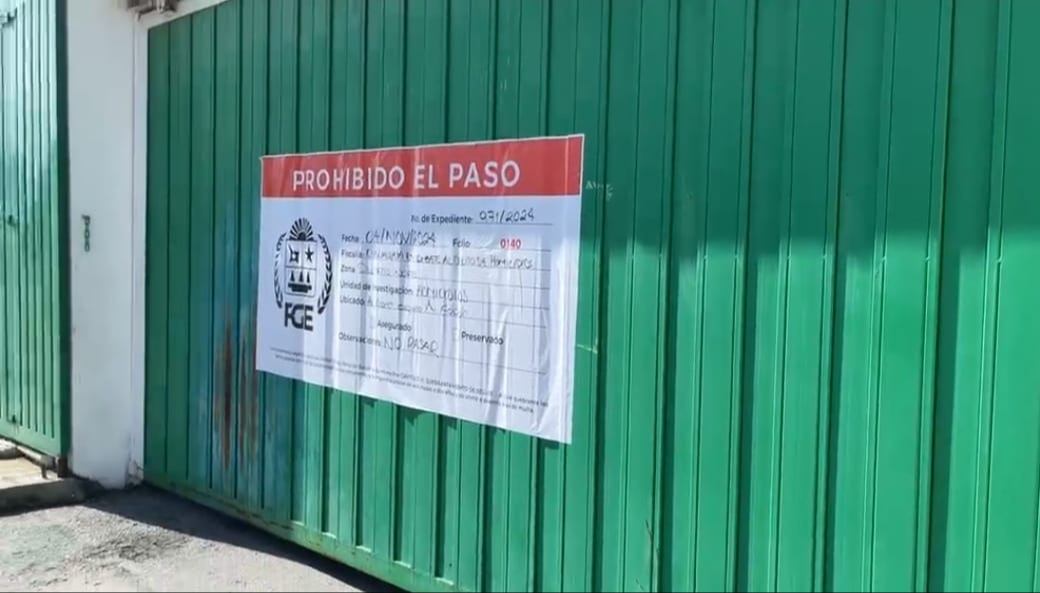 El sello de seguridad fue colocado fuera de las instalaciones del sindicato