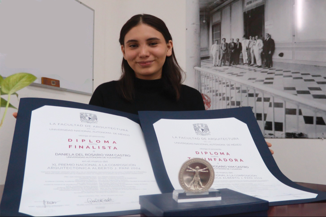 La alumna de la UADY obtuvo el primer lugar nacional de Composición Arquitectónica