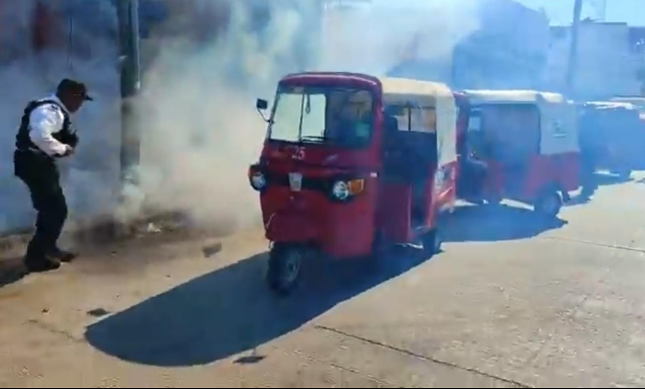 El conflicto y bloqueo de la avenida 10 de julio fue consecuencia de la detención de una unidad de mototaxi ilegal