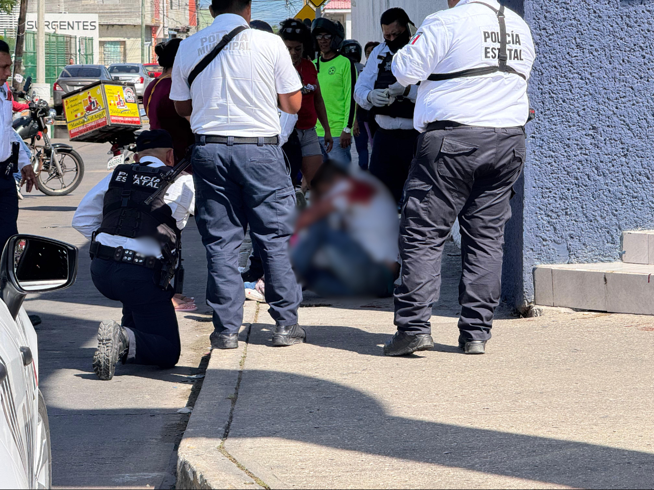 El reporte inicial indicaba que la persona había sido baleada, por lo que la Policía Estatal Preventiva acordonó la zona