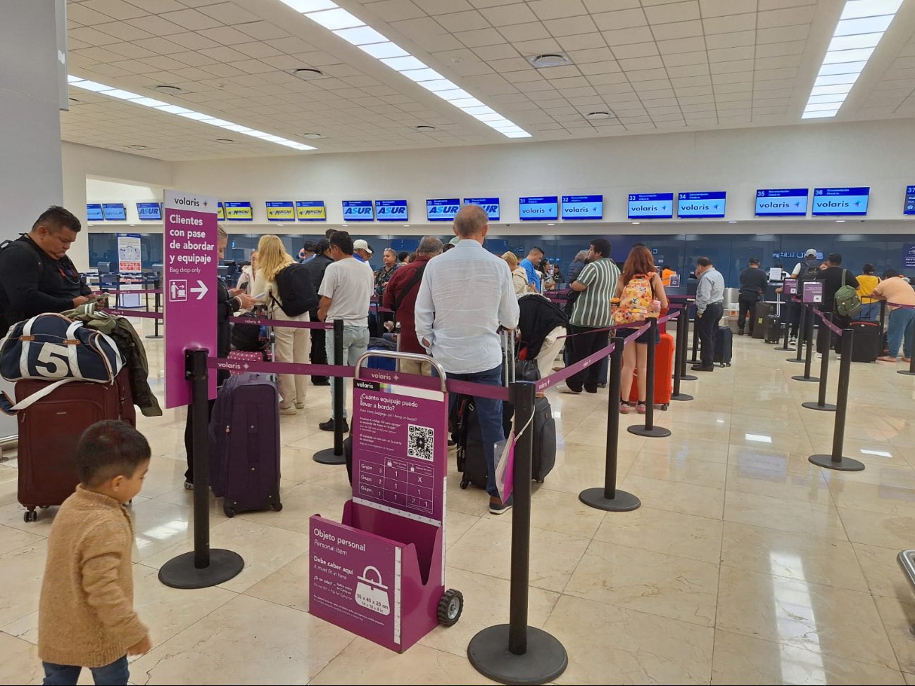 Los vuelos demorados en el aeropuerto de Mérida fueron mínimos