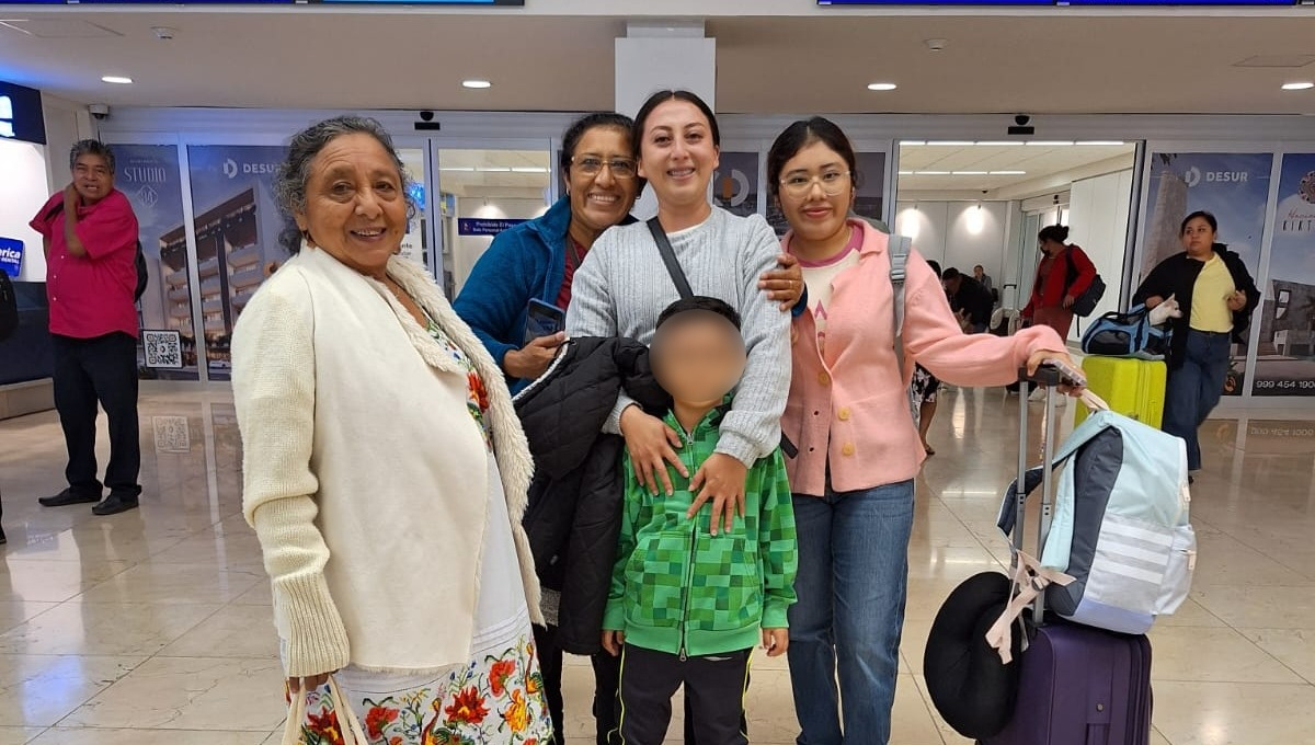 Yucateca regresa de California tras reencontrarse con su esposo migrante