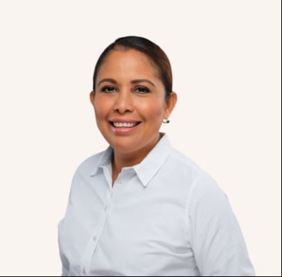 Presidenta de la Junta Municipal de Sabancuy, Angélica Herrera Canul.