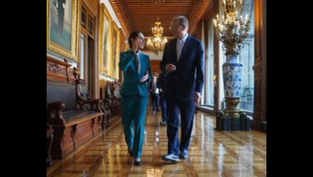 Claudia Sheinbaum se reunió en Palacio Nacional con el CEO del fondo de inversión, Blackrock