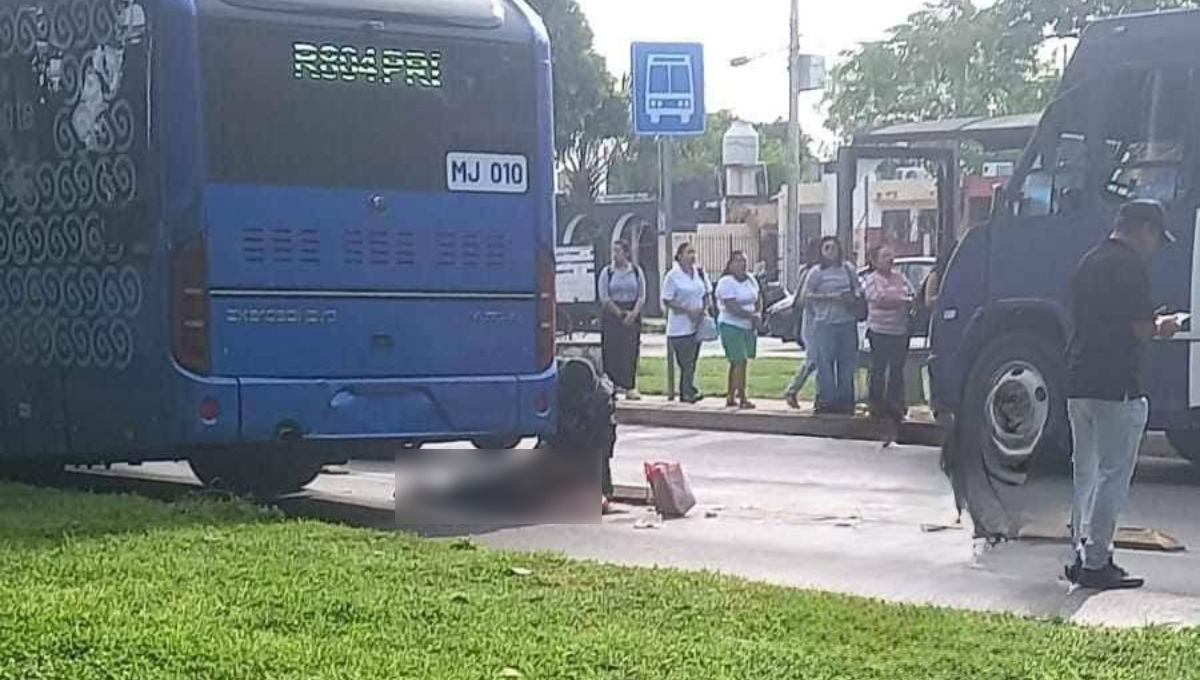 Camión de Va y Ven atropella a una mujer en Mérida