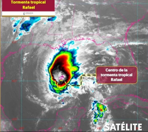 Rafael se degrada a Tormenta Tropical.