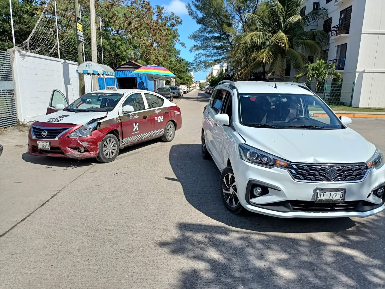 El accidente ocurrió en la calle 18 de marzo,