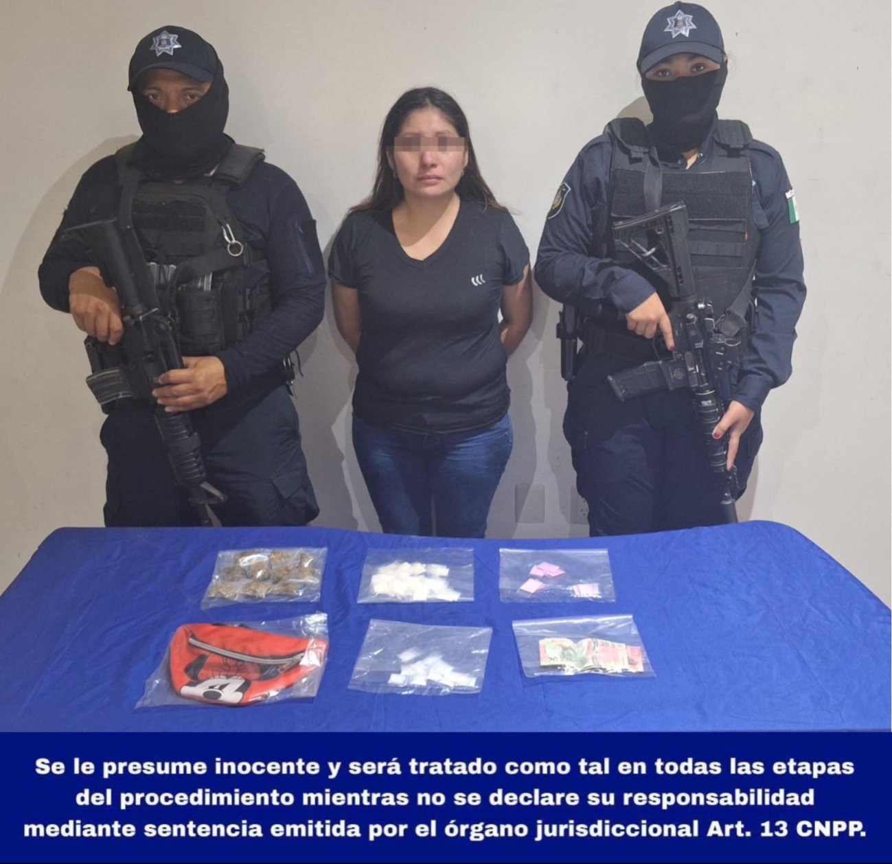 Detienen a mujer por presuntos delitos contra la salud en Tulum