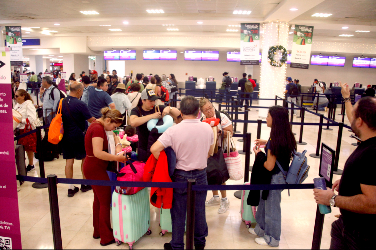 Aeropuerto de Cancún registra disminución de operaciones aéreas